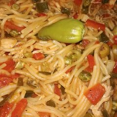 A picture of Chicken spaghetti.