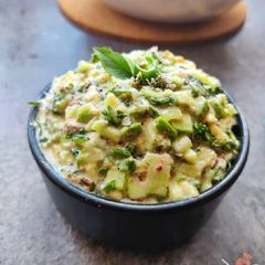 A picture of Kakdi Koshimbir|cucumber salad.