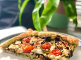 Spring Pesto, Veg and Feta Tart