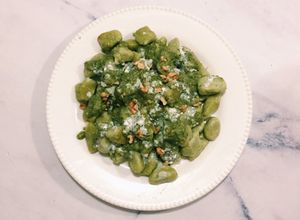 Una foto de Ñoquis de Palta con pesto genovés