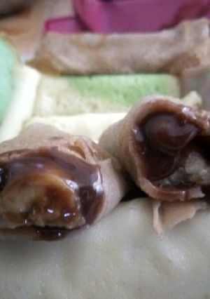 Foto resep Dadar gulung pisang coklat Lumer
