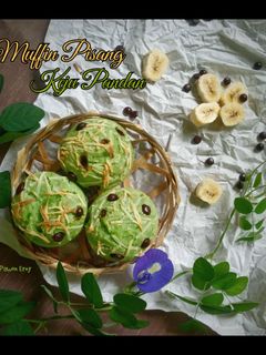 Foto resep Muffin Pisang Keju Pandan