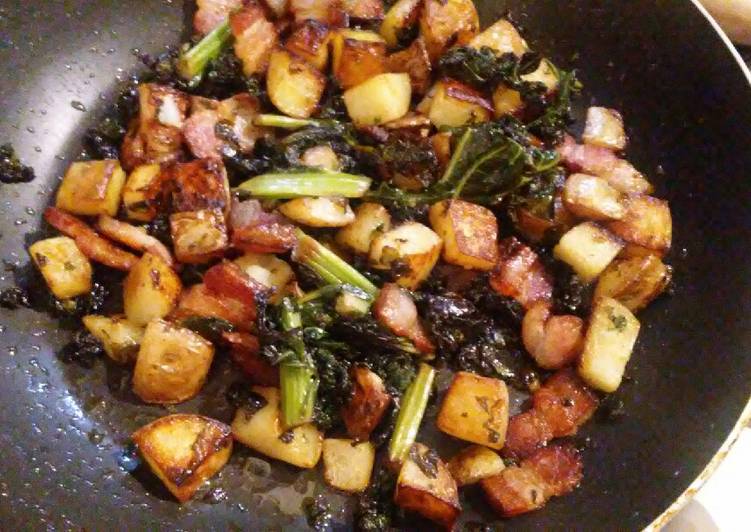 Steps to Cook Speedy Kale breakfast hash