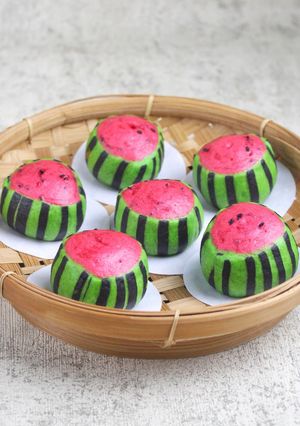 Foto resep Watermelon Mantou