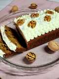 🥕 Budín carrot cake con pasas de uva y nueces; cream cheese con nueces caramelizadas 🥕 #zanahoria