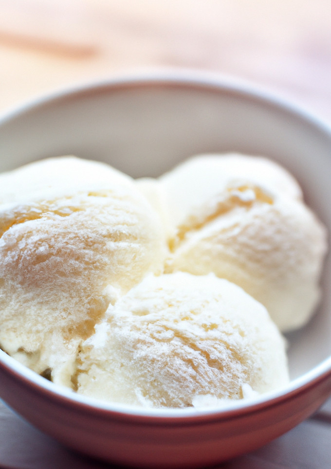 Una foto de Auténtico helado de leche merengada