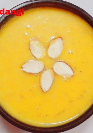 A picture of Pumpkin Almond Soup.