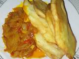 Fried Sweet Potatoes with Sauce
