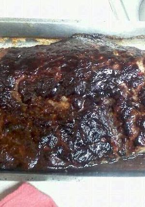 A picture of easy tender oven ribs.
