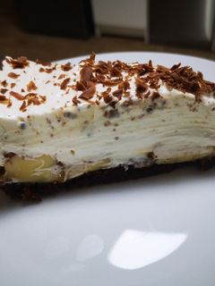 Sós karamellás banános pite recept fotója