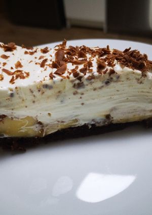 Sós karamellás banános pite recept fotója