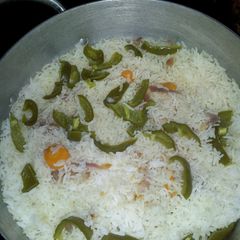 A picture of Fried Rice With Green Pepper.
