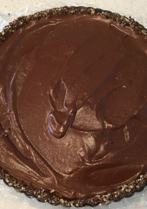 A picture of Raspberry Chocolate Flan.