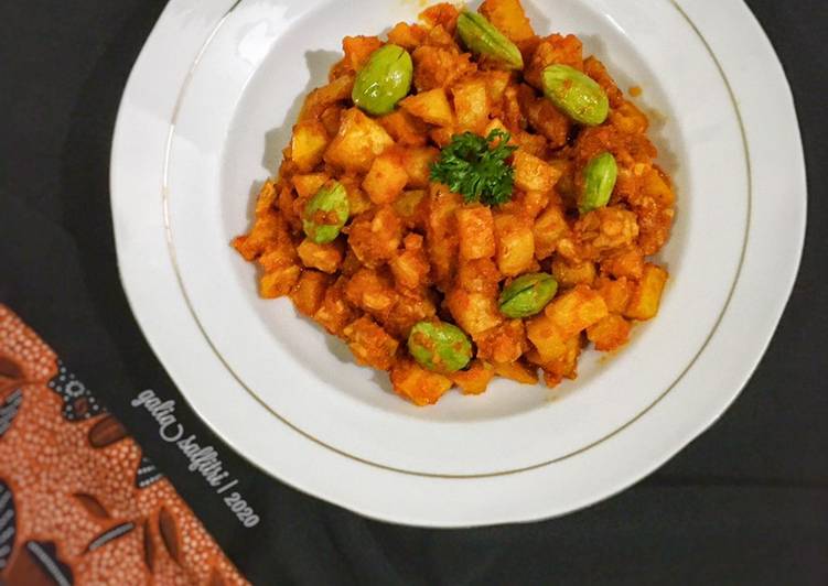 Resep Kentang tempe pedas manis Anti Gagal