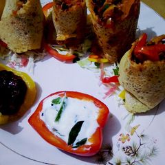 Spring Moong dal Cheela A picture of Spring Moong dal Cheela.