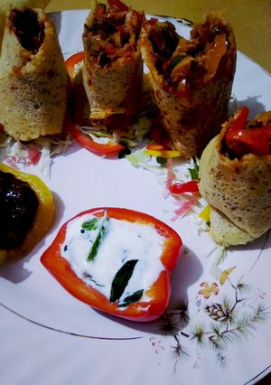 A picture of Spring Moong dal Cheela.