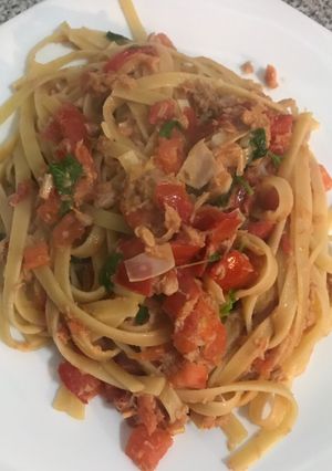 Una foto de Pasta solitaria
