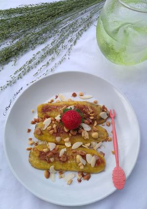 Foto resep Pisang Panggang Saus Karamel