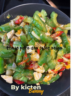 Foto resep Tumis pare dan telor asin