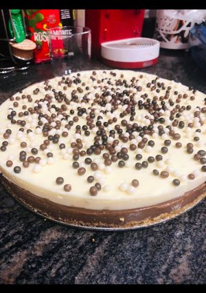 Una foto de Tarta de tres chocolates