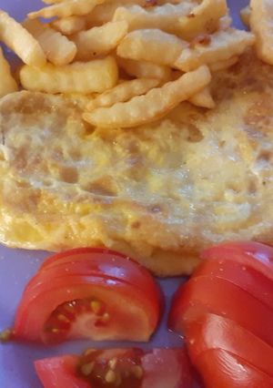 Sajtos omlett recept fotója