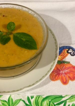 Una foto de Gazpacho de durazno