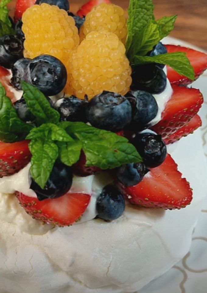 Una foto de Tarta pavlova