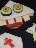 Decoraciones de sándwich de miga Halloween