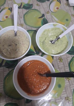 Una foto de Salsas p/acompañar carnes o lo que quieras (apio.tomate.berenjena)