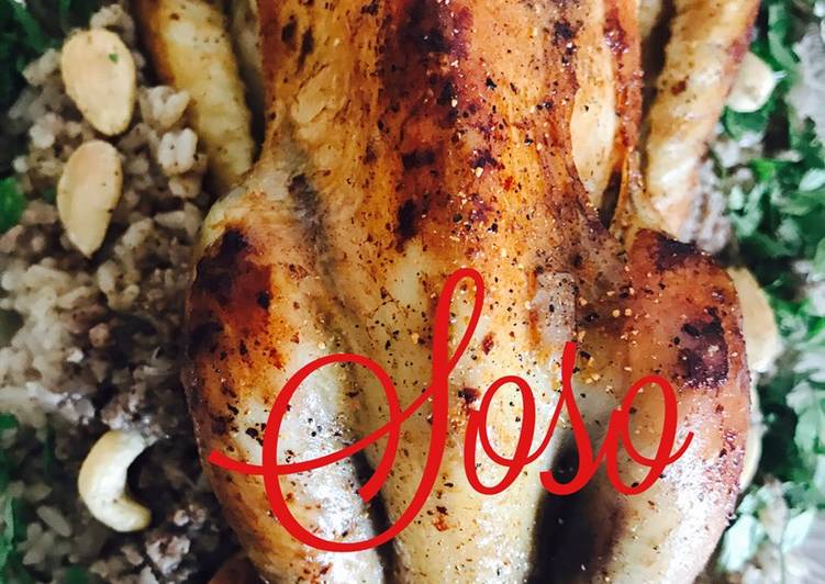 دجاج بحشوة رز بالخلطة
