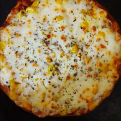 Cheese and corn pizza A picture of Cheese and corn pizza.