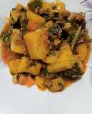 Yam,plantain and beans