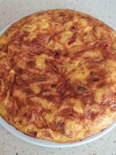 Una foto de Tortilla de patatas y pimiento