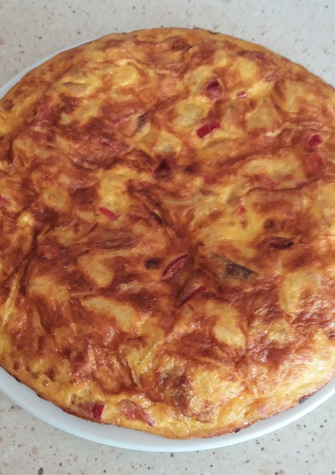 Una foto de Tortilla de patatas y pimiento