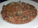 Risotto de arroz con remolacha
