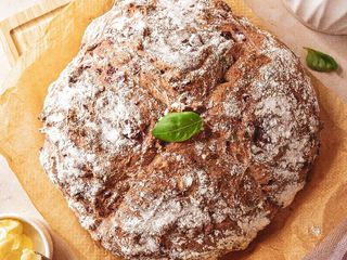 Soda Bread With Beetroot, Feta & Basil
