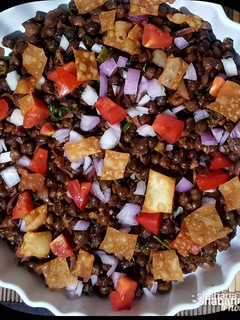A picture of Black chana chat.