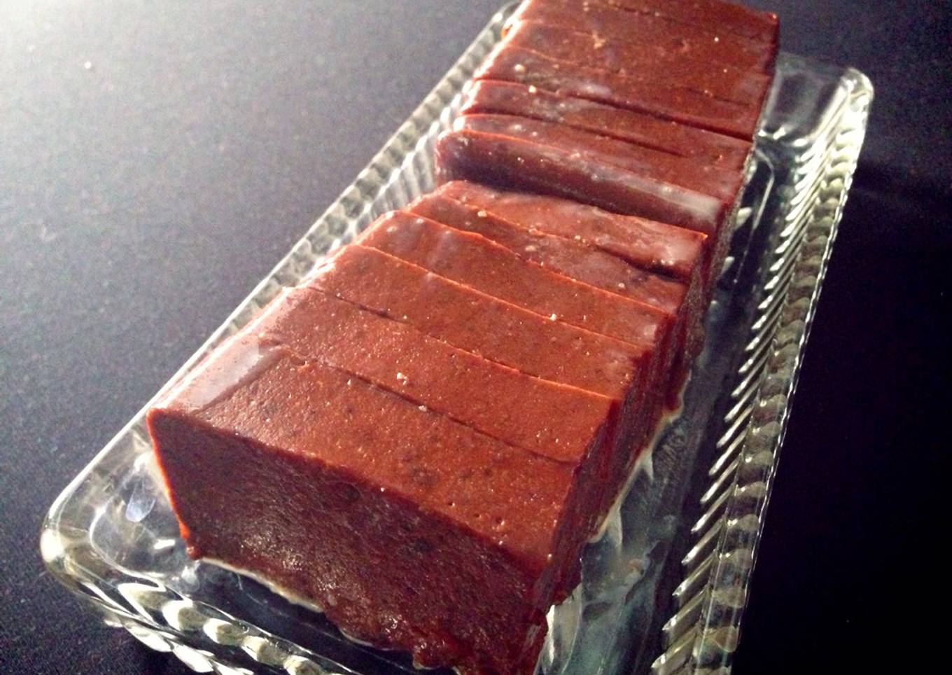 Puding brownies tanpa toping