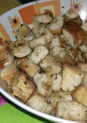 Una foto de Crutones para fondue