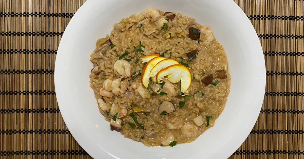 Ricetta Risotto ai funghi e gamberetti di michicaria Cookpad