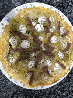 Una foto de 556. Pastel sencillo de puerros (principal verdura)