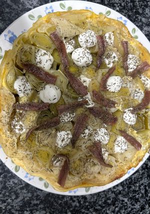 Una foto de 556. Pastel sencillo de puerros (principal verdura)
