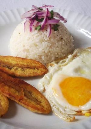 Una foto de Arroz a la cubana