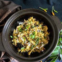 A picture of Raw Jackfruit (Idichakka) Thoran - Kerala style.
