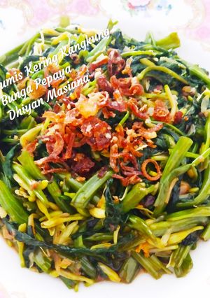 Foto resep 4. Tumis Kangkung Bunga Pepaya
