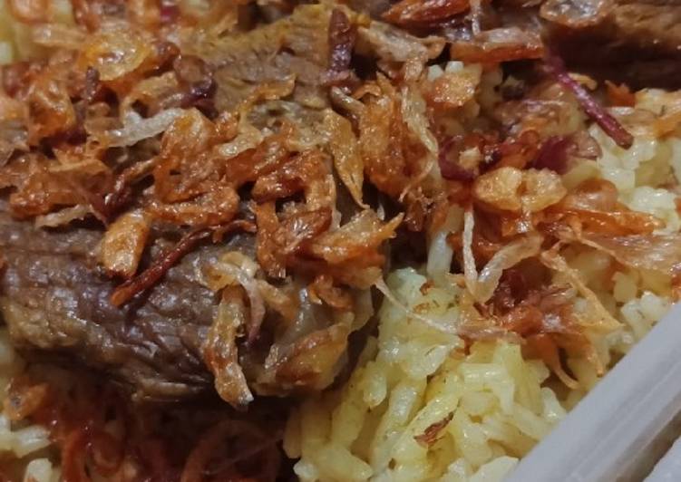 Resep Nasi kabsah daging sapi beras lokal, Menggugah Selera