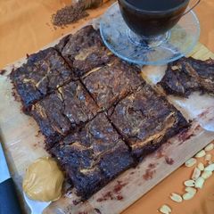A picture of Peanut Butter Brownies.