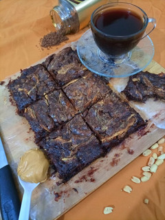A picture of Peanut Butter Brownies.