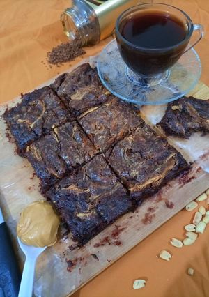 A picture of Peanut Butter Brownies.