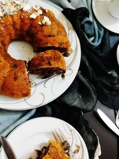 عکسی از دستور کیک دورنگ